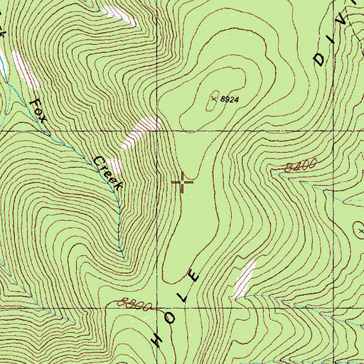 Topographic Map of Big Hole Divide, MT