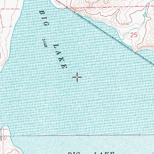 Topographic Map of Big Lake, MT