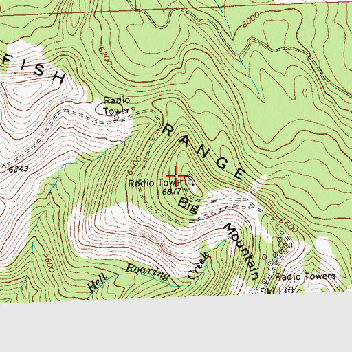 Topographic Map of Big Mountain, MT