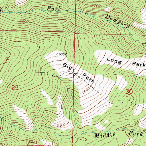 Topographic Map of Big Park, MT