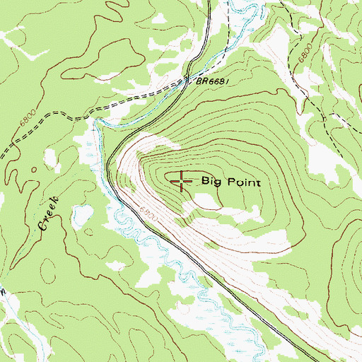 Topographic Map of Big Point, MT