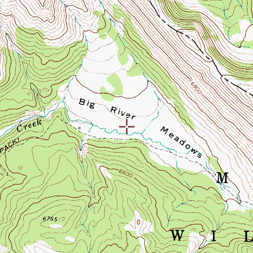 Topographic Map of Big River Meadows, MT