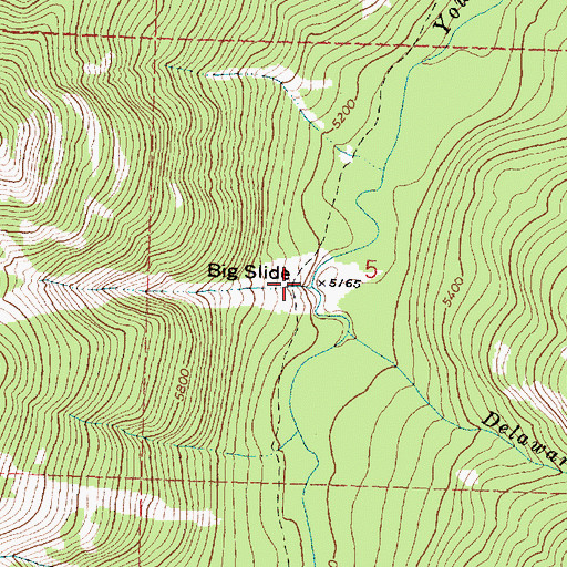 Topographic Map of Big Slide, MT