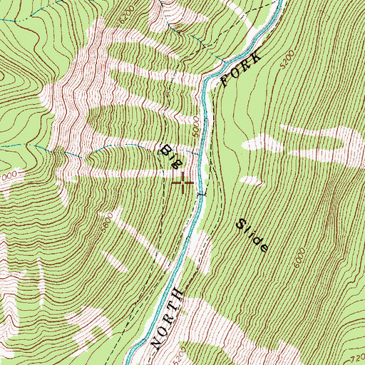 Topographic Map of Big Slide, MT