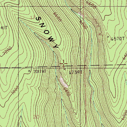 Topographic Map of Big Snowy Mountains, MT