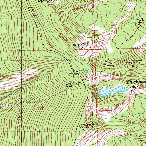 Topographic Map of Big Spring, MT
