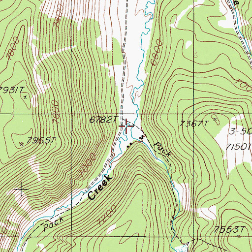Topographic Map of Big Spring Creek, MT
