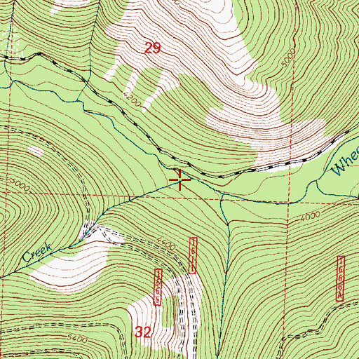 Topographic Map of Biglow Creek, MT
