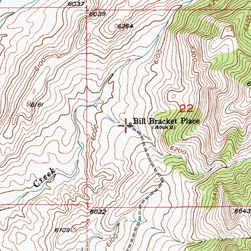 Topographic Map of Bill Bracket Place, MT