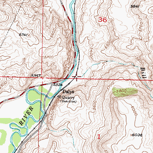 Topographic Map of Bill Hill Creek, MT