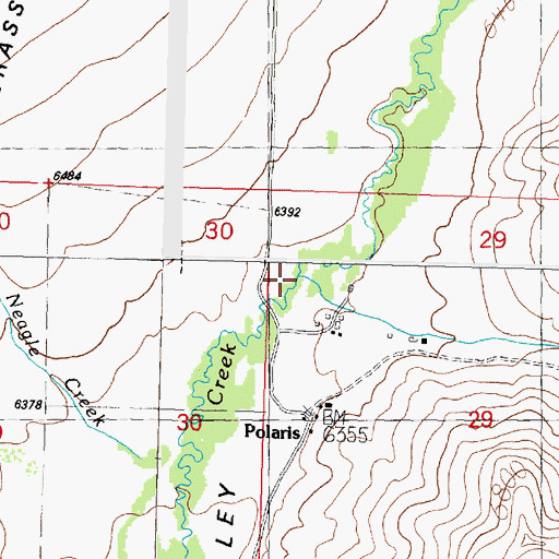 Topographic Map of Billings Creek, MT