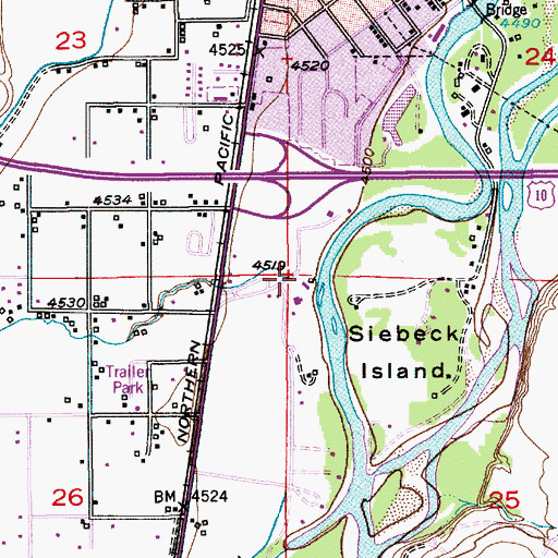 Topographic Map of Billman Creek, MT