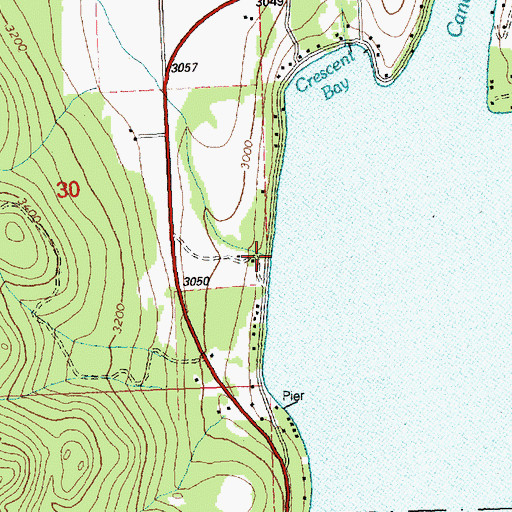 Topographic Map of Birch Creek, MT