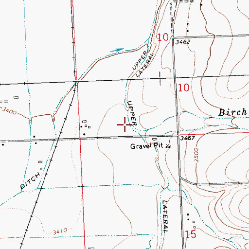 Topographic Map of Birch Creek, MT
