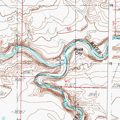 Topographic Map of Birch Creek, MT