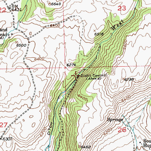 Topographic Map of Bishir Sawmill, MT