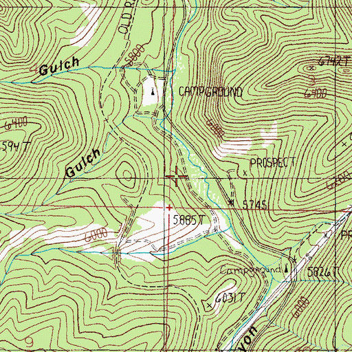 Topographic Map of Bison Canyon, MT