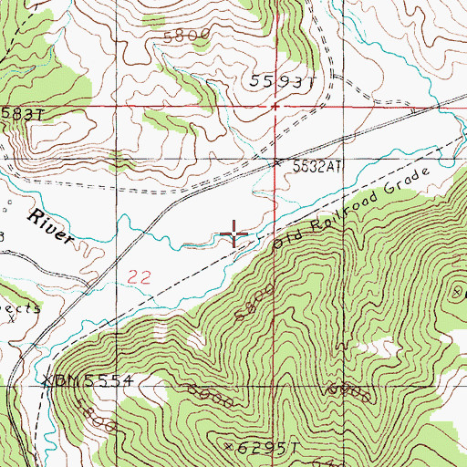 Topographic Map of Bison Creek, MT