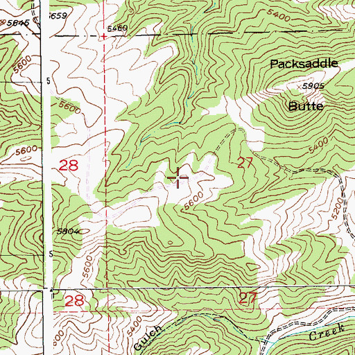 Topographic Map of Black Butte Trail, MT