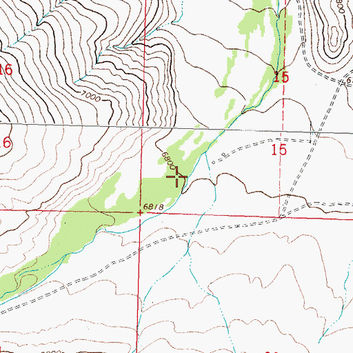 Topographic Map of Black Canyon, MT