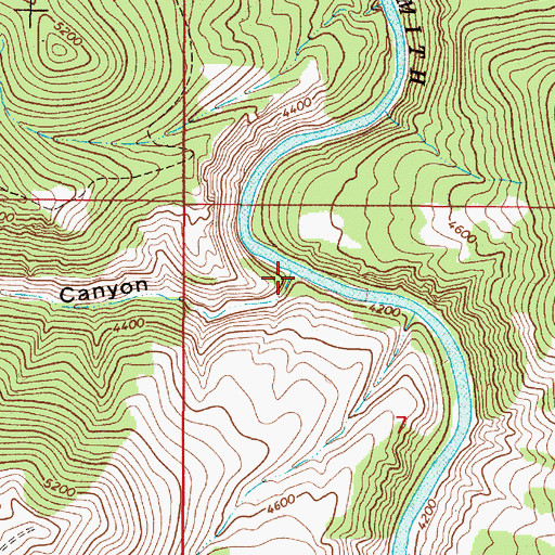 Topographic Map of Black Canyon, MT