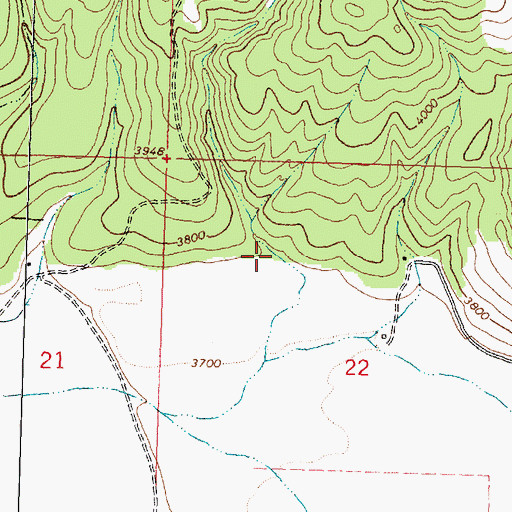 Topographic Map of Black Canyon, MT