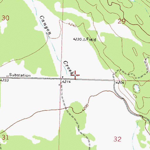 Topographic Map of Black Canyon Creek, MT