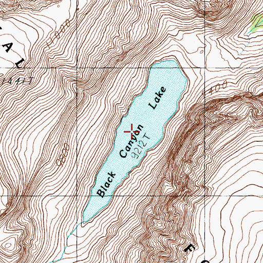 Topographic Map of Black Canyon Lake, MT