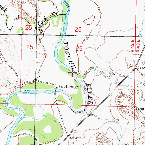 Topographic Map of Black Eagle Creek, MT