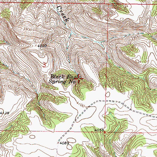 Topographic Map of Black Eagle Spring Number Two, MT