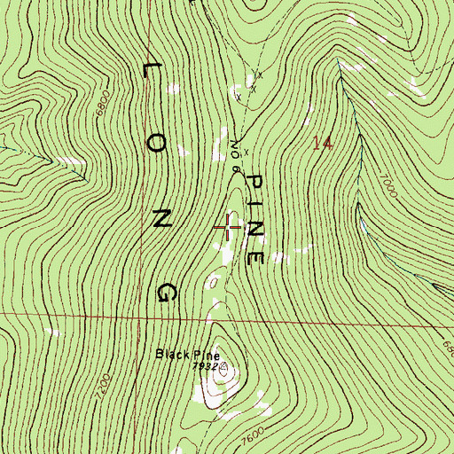 Topographic Map of Black Pine Ridge, MT