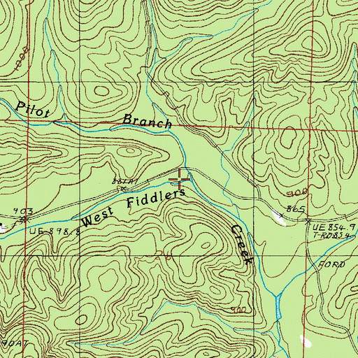 Topographic Map of Pilot Branch, AR