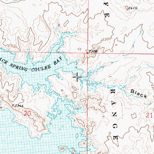Topographic Map of Black Spring Coulee, MT