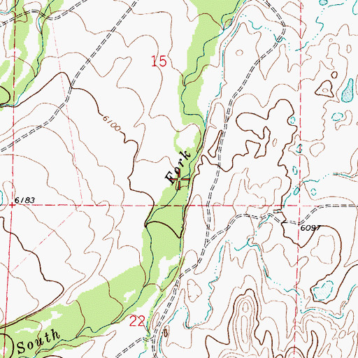 Topographic Map of Blackaby Creek, MT