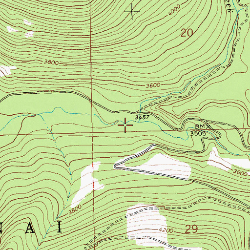 Topographic Map of Blacktail Creek, MT