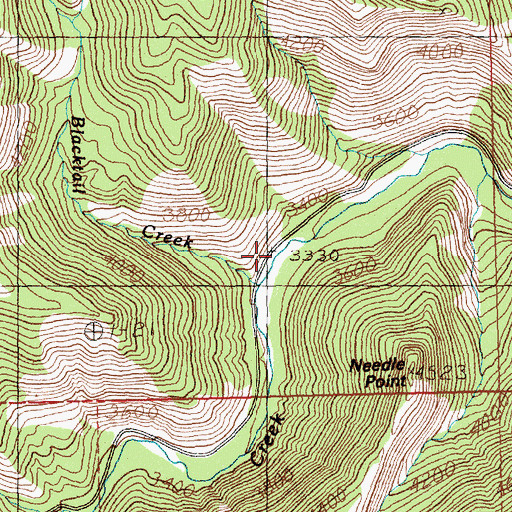 Topographic Map of Blacktail Creek, MT
