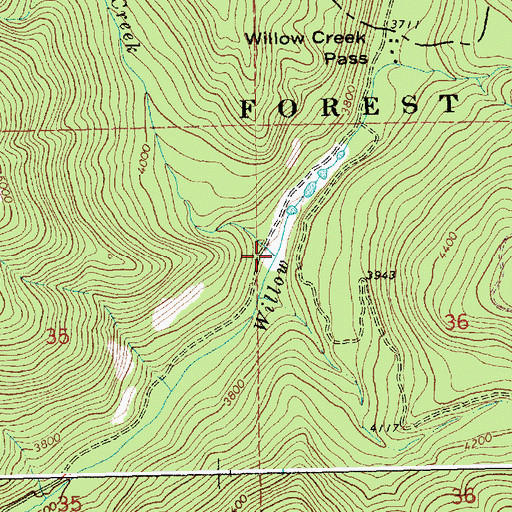 Topographic Map of Blacktail Creek, MT