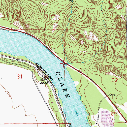 Topographic Map of Blacktail Creek, MT