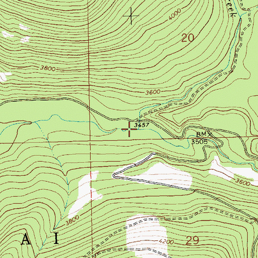 Topographic Map of Blacktail Creek, MT