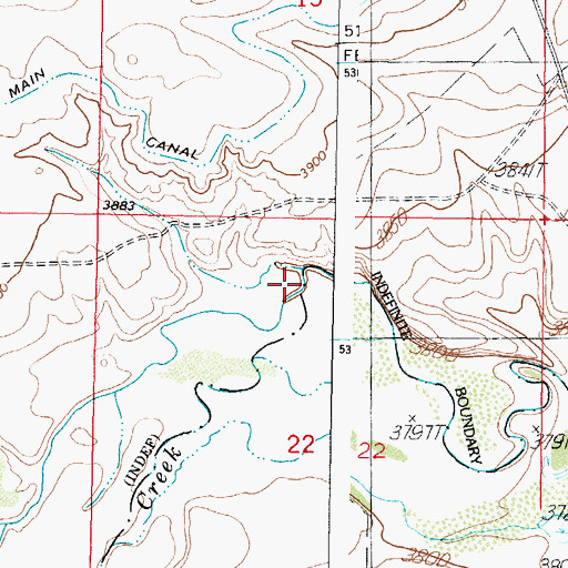 Topographic Map of Blacktail Creek, MT
