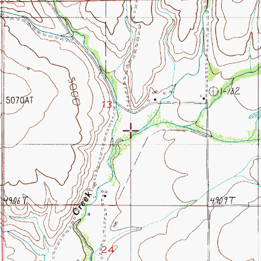 Topographic Map of Blacktail Creek, MT