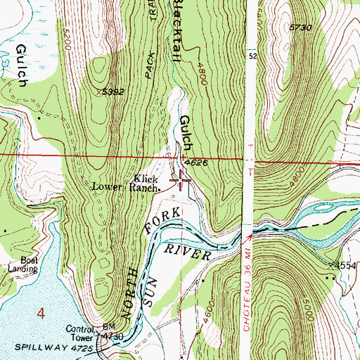 Topographic Map of Blacktail Gulch, MT