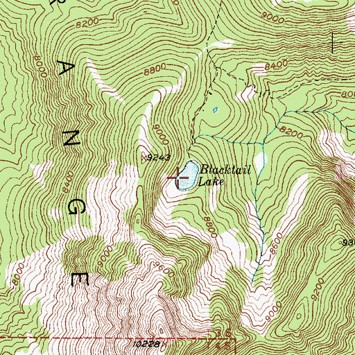 Topographic Map of Blacktail Lake, MT