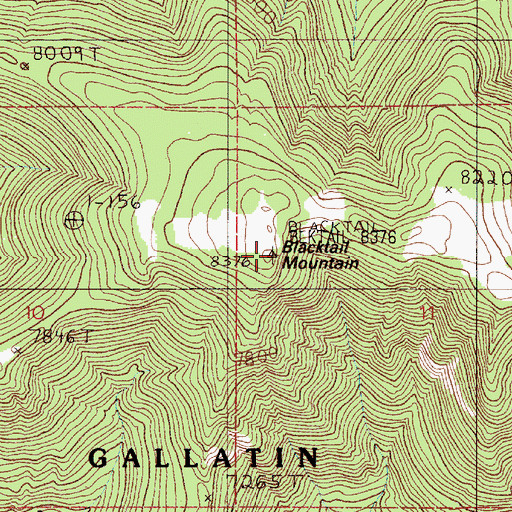 Topographic Map of Blacktail Mountain, MT
