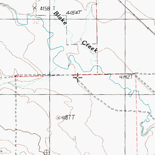 Topographic Map of Blake Creek, MT