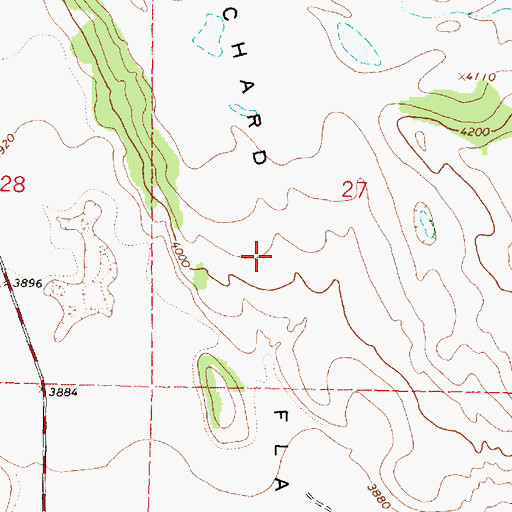 Topographic Map of Blanchard Flats, MT