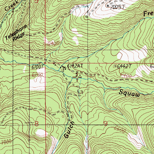 Topographic Map of Blanchard Sawmill, MT