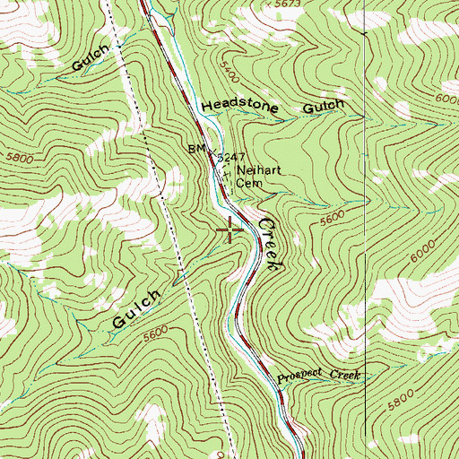 Topographic Map of Blanding Gulch, MT