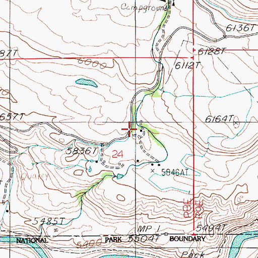 Topographic Map of Blanding Station, MT