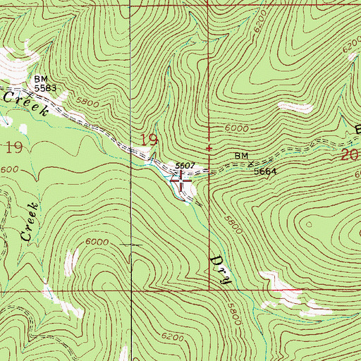 Topographic Map of Blankenship Gulch, MT